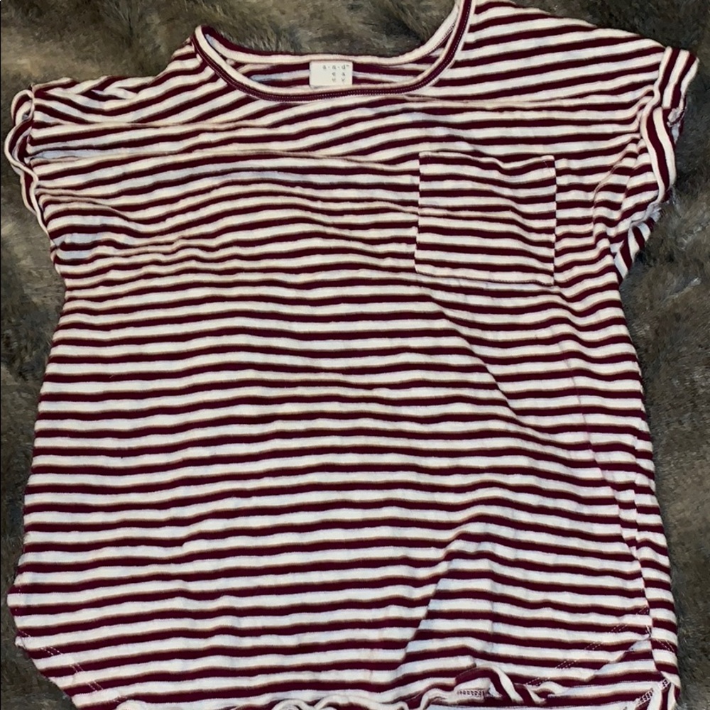Stripped red and white T-shirt